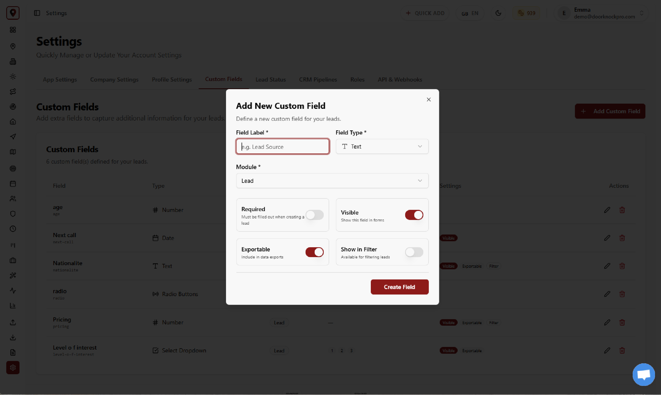 Custom Fields